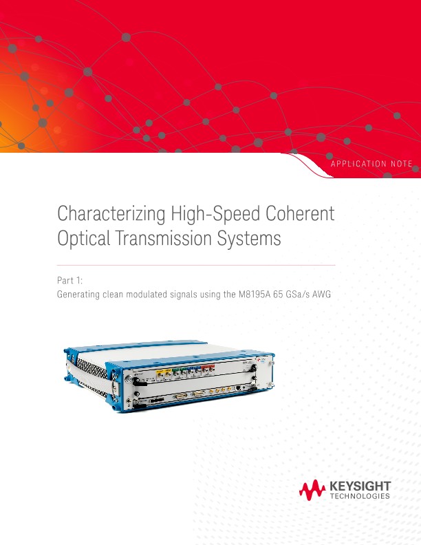 HighSpeed Coherent Optical Transmission Characterization PDF Asset